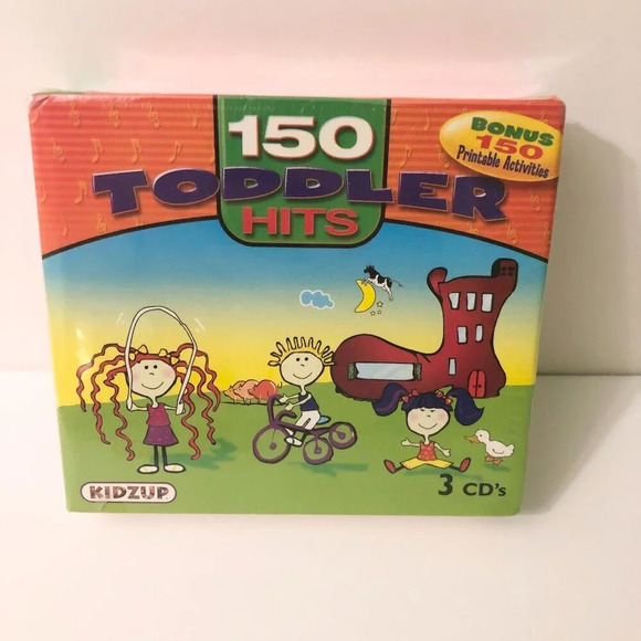 150 Toddler Hits by Kidzup  3 CD Set 150 Bonus Printable Activities - Picture 1 of 11
